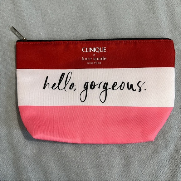 Clinique x Kate Spade cosmetics bag, colorblock, makeup, storage, clutch - Picture 1 of 9